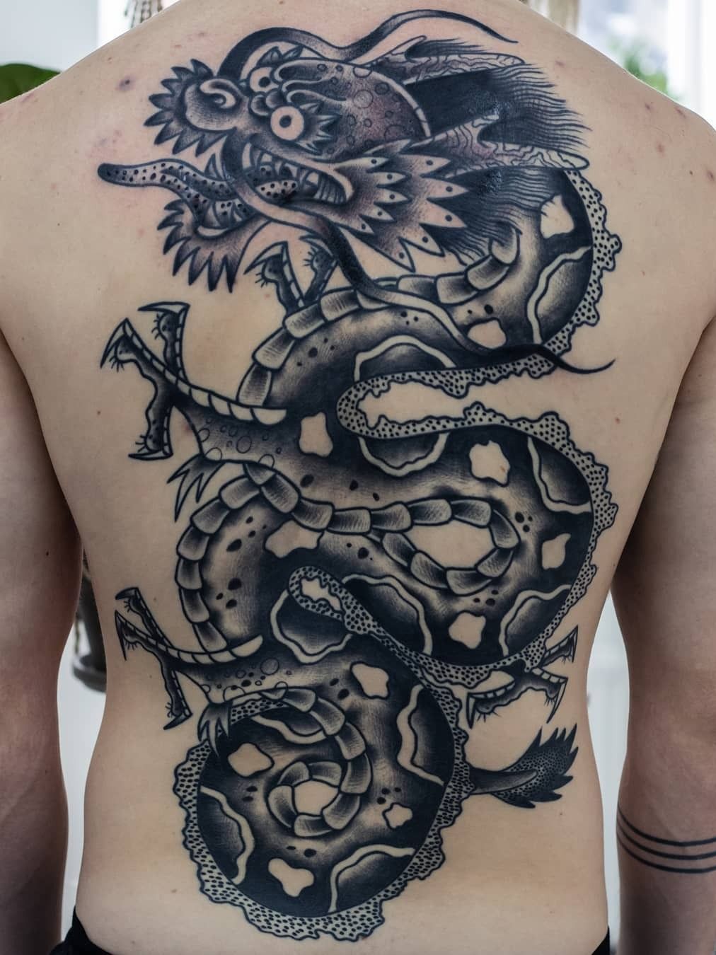 Olde Line Tattoo Gallery  Super rad American Traditional Japanese dragon  done by treymanntattooer here oldelinetattoo americantraditionaltattoo  oldelinetattoo pma hagerstownmd valleymall  Facebook