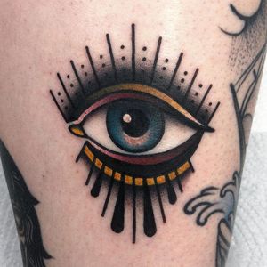 All seeing eye tattoo by Tobias Schneider #TobiasSchneider #allseeingeye #allseeingeyetattoo #eye #eyetattoo #eyeball 