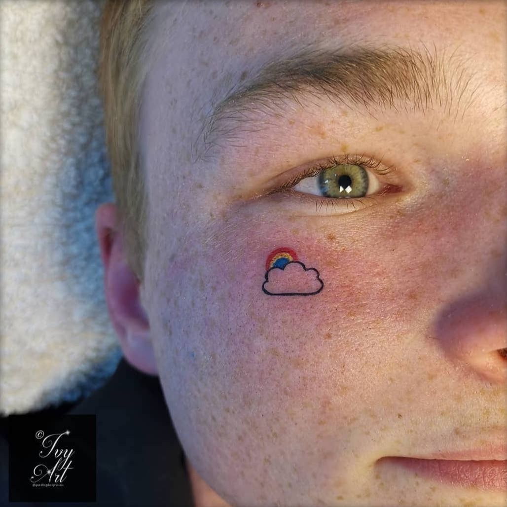 Cross tattoo on face hi-res stock photography and images - Alamy