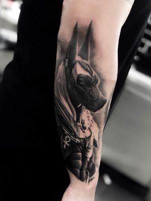 Anubis tattoo by Ayberkcem #ayberkcem #anubis #anubistattoo #egyptiantattoo #egyptian #egypt #deity #god #mythical