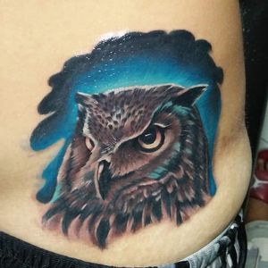Cover up by Macoy Flores #tattoocoverup #owltattoo #ribtattoo #regrettattoo 