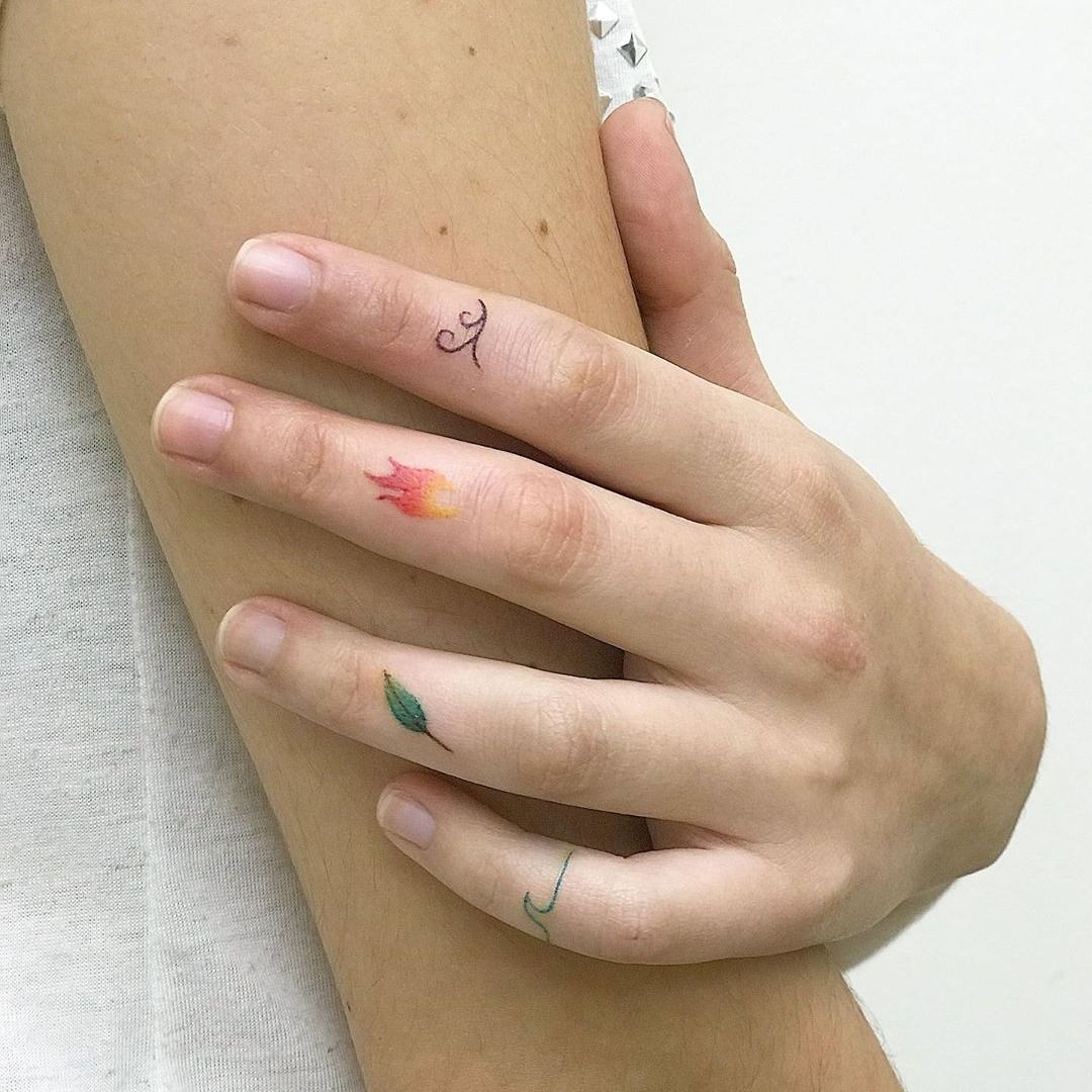 Elemental knuckles  Elements tattoo Finger tattoo for women Finger  tattoos