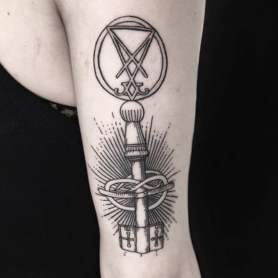 Sigil tattoo by Leonka Art #LeonkaArt #Esoteric #Esoterictattoo #Esoterictattoos #sigil #occult #darkart