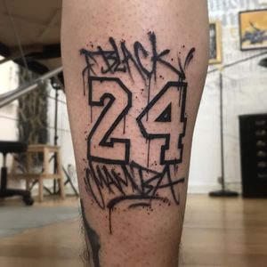 Kobe Bryant tattoo by Trazy One ONK #TrazyOneONK #kobebryanttattoo #kobebryant #Lakers #24 #basketball #sports #memorialtattoo
