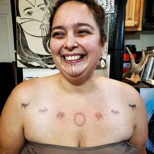 Inuit tattoos by inksticher #inkstitcher #skinstitching #inuit 