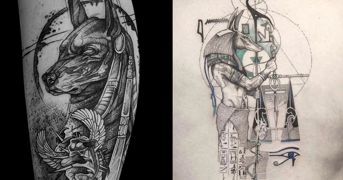 80+ Anubis Tattoos to Help You Connect with the Ancient Egyptian God - 100  Tattoos