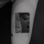 Realism tattoo by Coldgray #Coldgray #realism #photogrealism #blackandgrey #portrait #eye #pearl #tear