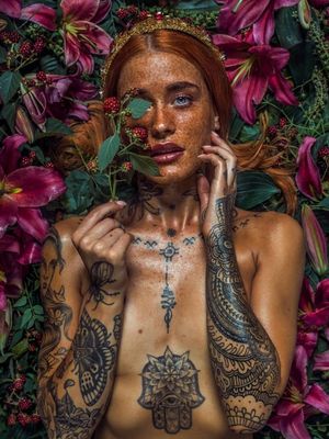 Polly Ellens photographed by Haris Nukem #PollyEllens #HarisNukem #tattoomodel #tattooedmodel