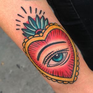 All seeing eye tattoo by Kris Close #KrisClose #allseeingeye #allseeingeyetattoo #eye #eyetattoo #eyeball 
