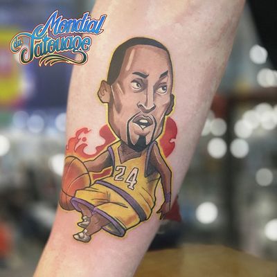 Kobe Bryant tattoo by Golem aka laurianroo #Golem #laurianroo #kobebryanttattoo #kobebryant #Lakers #24 #basketball #sports #memorialtattoo