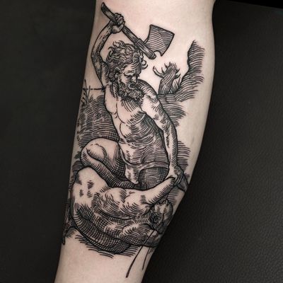 Cain and Abel tattoo by Ilja Hummel #IljaHummel #illustrative #linework #esoterictattoo #esoteric #cain #abel #cainandabel #darkart