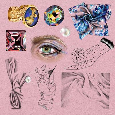 Tattoo flash by Anya Tsyna #AnyaTsyna #illustrative #realism #color #surreal #strange #unique #gems #diamond #ornamental #jewelry #fineart