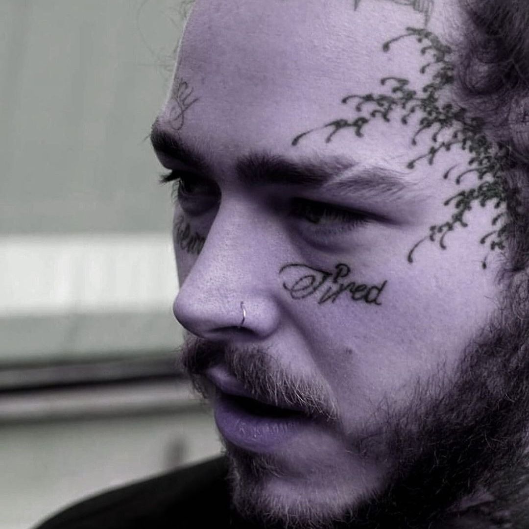 Does Post Malone have room on his face for a Dallas Cowboys 88 tattoo  Yes he does