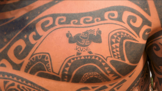 Maui’s tattoos comes to life through animation #filmtattoos #Disneytattoos #movietattoos #tattooanimation #moana #tamoko #maui #Polynesiantattoos #Samoantattoos