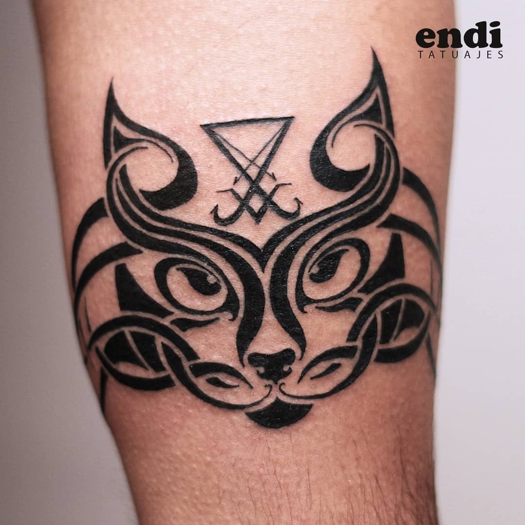 Premium Vector | A sleek black and white cat tattoo with intricate details  and a hint of realism
