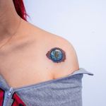 Tattoo by Anya Tsyna #AnyaTsyna #illustrative #realism #color #surreal #strange #unique #gems #diamond #ornamental #jewelry #fineart