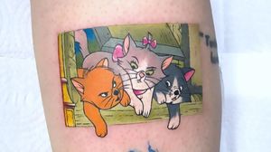 Aristocats tattoo by Detattooinks #Detattooinks #aristocatstattoo #aristocats #disney #cattattoos #cattattoo #kittytattoo #kitty #cat #petportrait #animal #nature