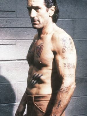Robert De Niro as psycho Max Cady #filmtattoos #movietattoos #authentictattoos #prisontattoos #RobertDeNiro #MaxCady #CapeFear
