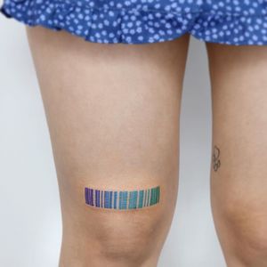 Barcode tattoo by pureum tattoo #pureumtattoo #barcodetattoo #barcode #lines #linework