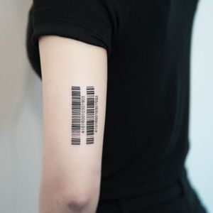 Barcode tattoo by bery_forestink #beryforestink  #barcodetattoo #barcode #lines #linework