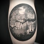 Kodama tattoo by Juliette Last #JulietteLast #kodama #forestspirit #yokai #forest #StudioGhibli #anime #manga #movie #princessmononoke