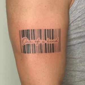 Barcode tattoo by inkfactorybg #inkfactorybg #barcodetattoo #barcode #lines #linework