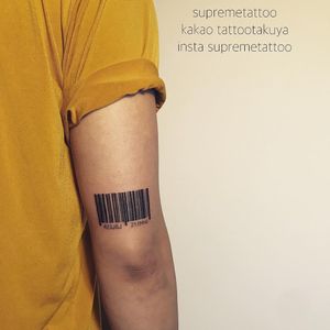 Barcode tattoo by supreme tattoo #supremetattoo #barcodetattoo #barcode #lines #linework