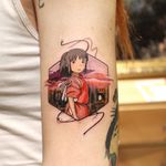 Chihiro tattoo by gokceozaslan #gokceozaslan #chihiro #spiritedaway #StudioGhibli #anime #manga #movie