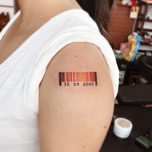 Barcode tattoo by leb_tattoo #lebtattoo #barcodetattoo #barcode #lines #linework