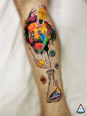 #alberteinstein #ciencia #science #nerd #geek #planetas #planets #lampada #lamp #EricSkavinski #colorido #colorful #aquarela #watercolor