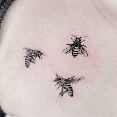 cute bee tattoo