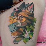 Catbus tattoo by Tiggy Tattoos #TiggyTattoos #catbus #cat #totoro #myneighbortotoro #StudioGhibli #anime #manga #movie