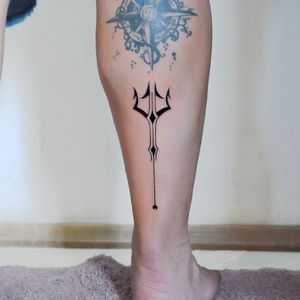 Trident tattoo by nalupelomundo #nalupelomundo #tridenttattoo #trident 