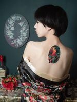 Back tattoo by Polyc SJ #PolycSJ #seoul #korea #color #watercolor #popart #newschool #mucha #alphonsemucha #artnouveau
