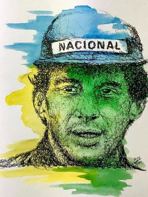 Arte de Sandro Secchin. #SandroSecchin #tatuadoras #tatuadores #artistas #estudios #ayrtonsenna #formula1 #esporte #sport