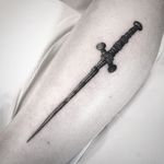 Sword tattoo by Wulfbaron #Wulfbaron #darkart #japaneseinspired #illustrative #sword #weapon