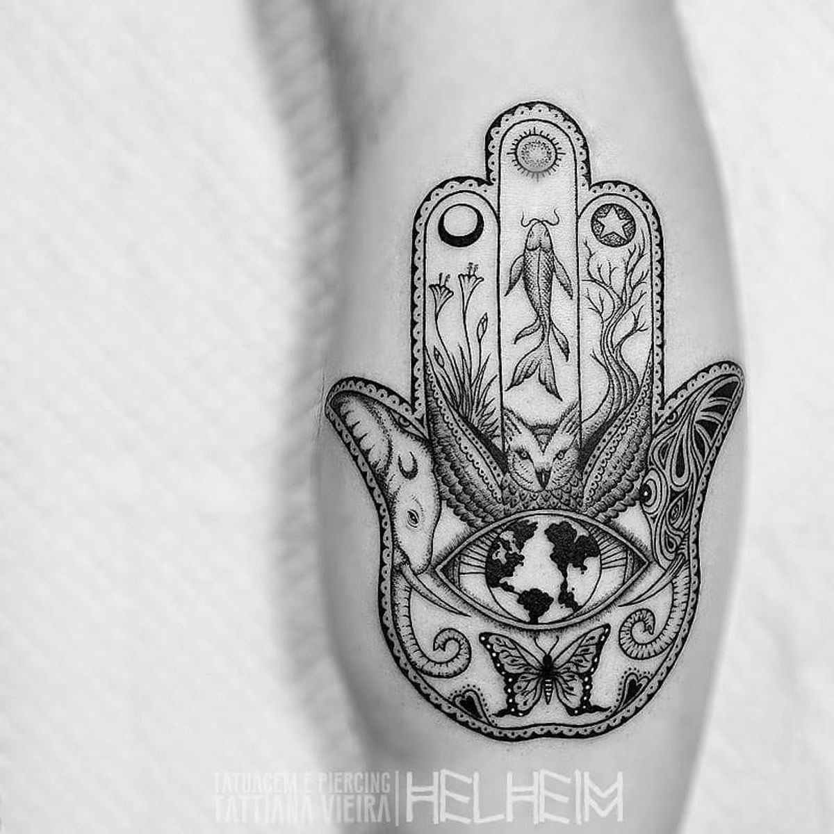 Tattoo uploaded by Tattoodo • Hamsa tattoo by Tattiana Art #TattianaArt ...