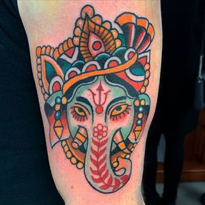 Ganesha tattoo by Robert Ryan #RobertRyan #buddhisttattoo #buddhatattoo #buddhism #ganesha