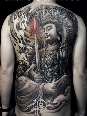 Buddha tattoo by chongweitattoo #chongweitattoo #buddhisttattoo #buddhatattoo #buddhism #buddha