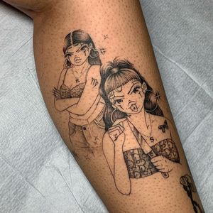 Tattoo by Soto Gang #SotoGang #babes #portrait #illustrative #anime #kawaii #90s #chicano