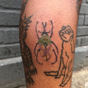 Beetle tattoo by Quiara aka fairytatmother on Tann Parker aka InktheDiaspora #quiara #fairytatmother #tannparker #inkthediaspora #beetle