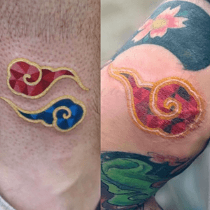 Original tattoo on the left by Pitta Kkm and tattoo on the right by a copycat tattooist #copycattattoo #copyingtattoos #pittakkm