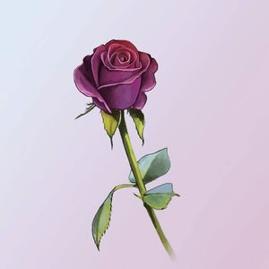 flower tattoo illustration by Grey Un #GreyUn #watercolor #realism #color #koreanartist #rose