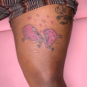 Spongebob tattoo by Autumn Blaze aka dirty.band.aid #AutumnBlaze #dirtybandaid