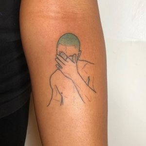 Frank Ocean tattoo by Becca Iturralde aka softbarrio #BeccaIturralde #softbarrio