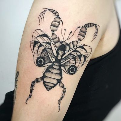 Insectt tattoo by Hellen Zumbi #HellenZumbi #illustrative #linework #dotwork #nature #organic #braziltattoo