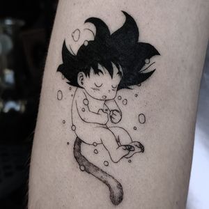 Dragonball Z tattoo by Yokai Hermit #YokaiHermit #anime #manga #fineline #illustrative #japaneseinfluenced #dragonballz