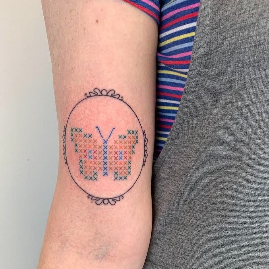 20 Cute Cross-stitch Tattoos