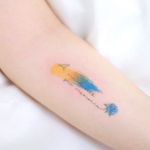 Paint tattoo by xiso ink #xisoink #painttattoo #paint #brushstroke #color #impasto #texture