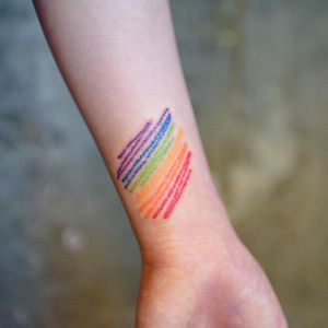 Crayon tattoo by moraetattoolover #moraetattoolover #rainbow #crayontattoo #crayon #coloredpencil #color #sketchy #art #crafts